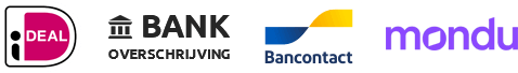 Betaal veilig met iDeal, bankoverschrijving, Bancontact of Mondu