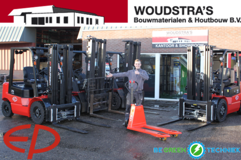 Woudstra's maakt overstap naar elektrische heftrucks van EP Equipment