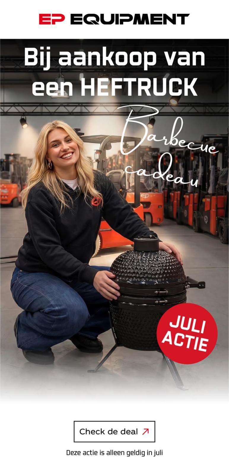 BBQ actie bij EP heftruck
